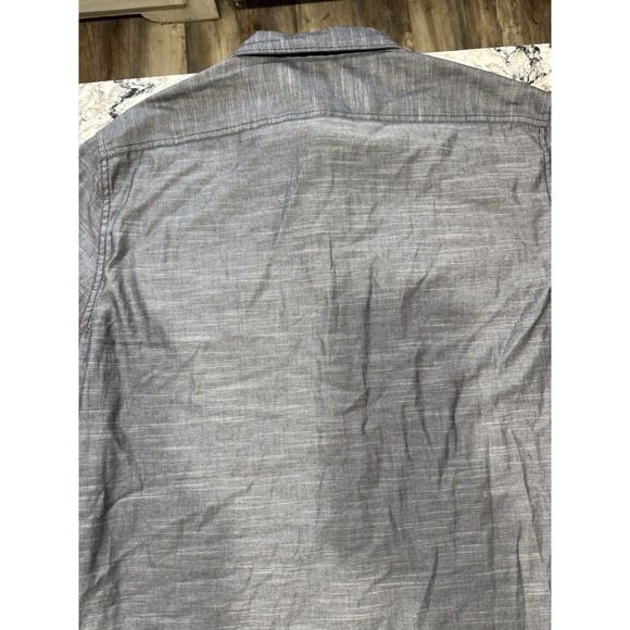 Rock & Republic Shirt Mens‎ M Button Up Stretch Long Sleeve Slim Fit Zip Pockets - Picture 4 of 11